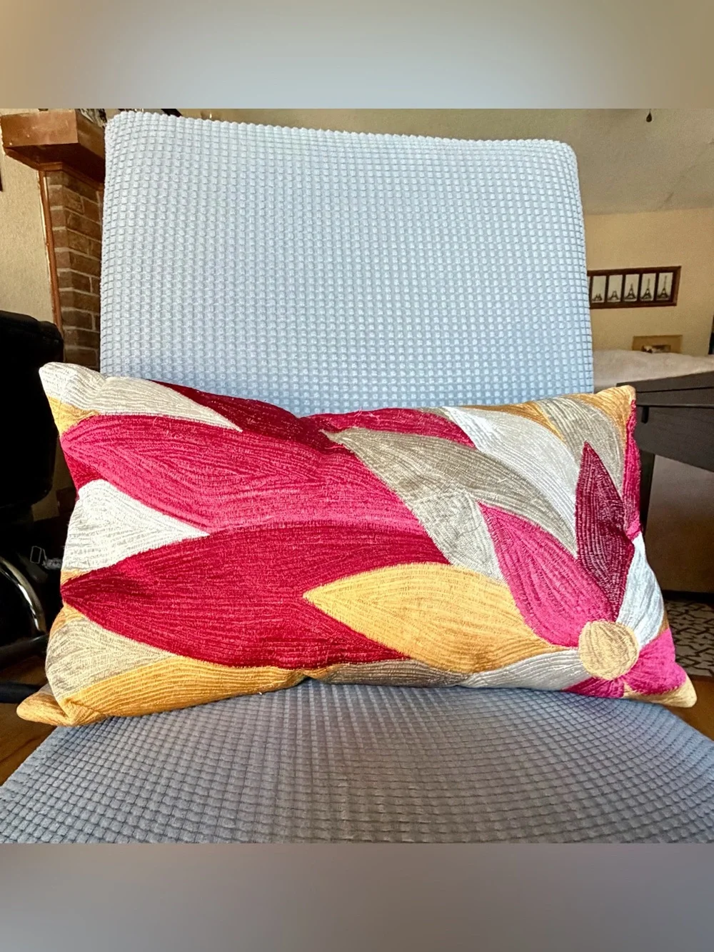 Bright Floral Throw Pillow
